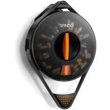 Spindo Pill Organizer: 14 Compartment Medicine Dispenser with Lock for Seniors