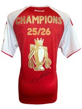 DECLAN RICE SIGNED ARSENAL CHAMPIONS 25/26 HOME SHIRT (ACG CERT AG19096)