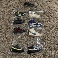 Sneakers Keychain Lot Of 9 Yeezy Off White Shoe Charms 2D Hype New Sealed
