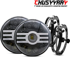 Par de faros LED DRL de 7 pulgadas DOT combo de señal de giro para Jeep Liberty 2003-2007