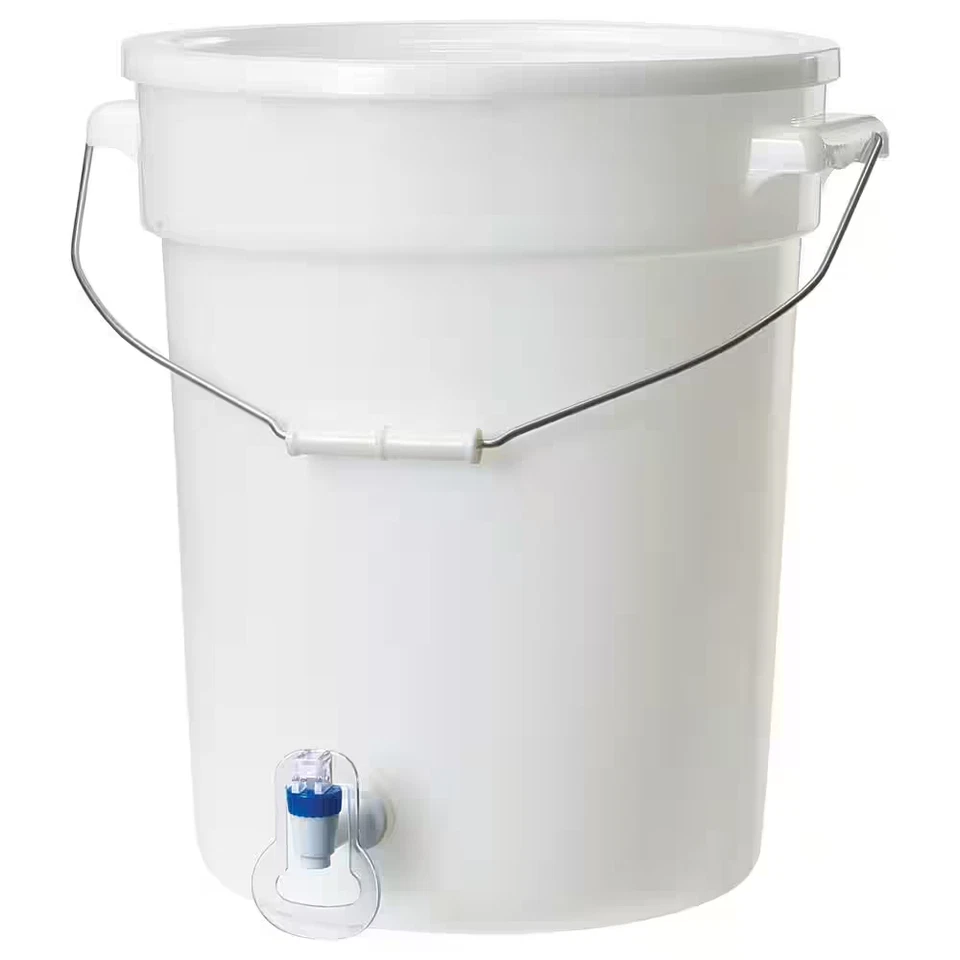 6 Gal. Dispensador de bebidas blanco redondo sin Bpa Foto 2 de 4