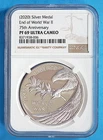 2020 Silver Medal End of World War II 75th Anniversary NGC PF69 Ultra Cameo