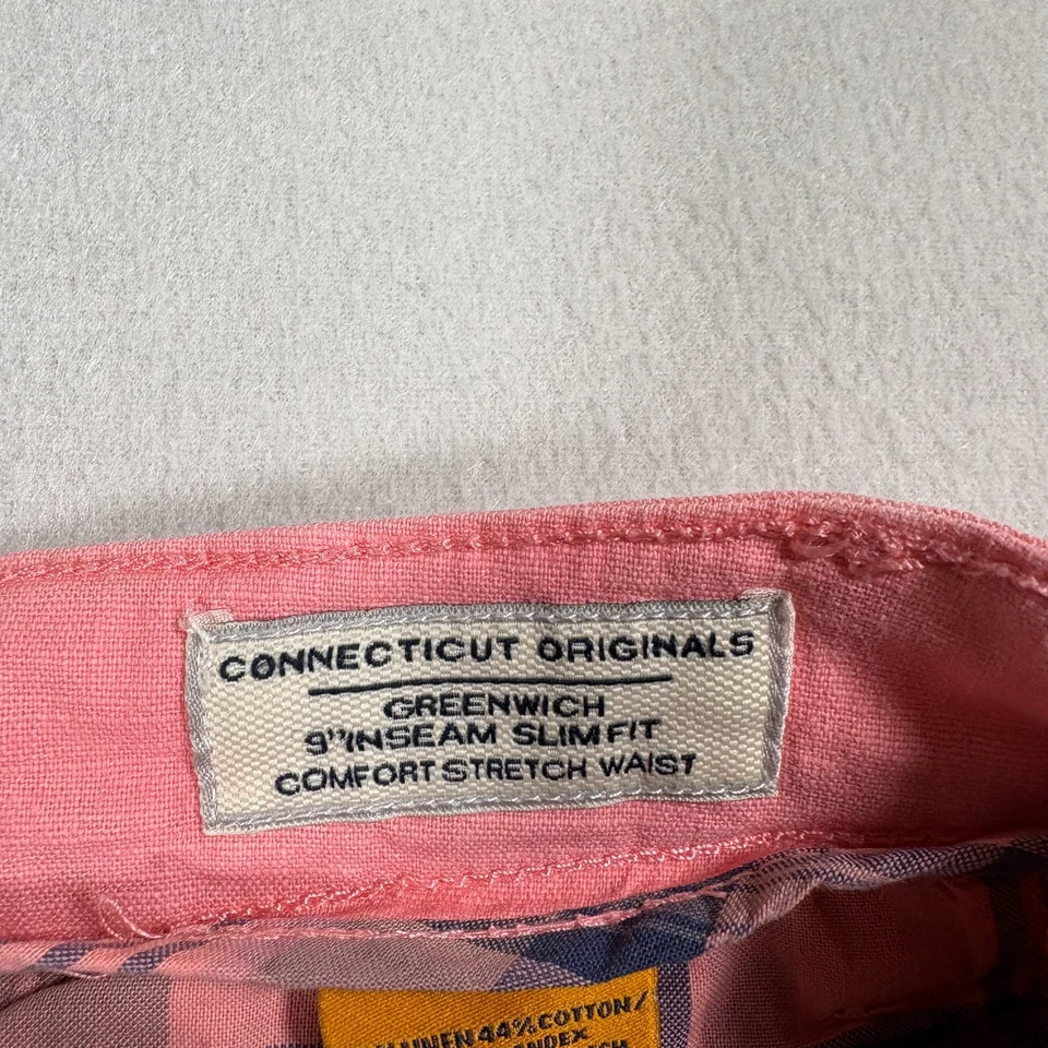 Pantalones Cortos Tailor Vintage Para Hombre 32 Rosa Mezcla de Lino Calce Ajustado Verano Informal Foto 3 de 4