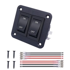 Weideer 2 Gang ON Off Switch 12V 4Pin DPST Ro...