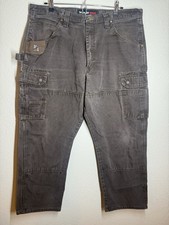 Wrangler Jeans Men's Riggs Workwear 38x30 Brown Carpenter Cargo Double Knee