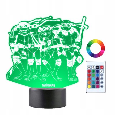 Personalisierte 3D LED Nachtlampe TMNT Fan Geschenk