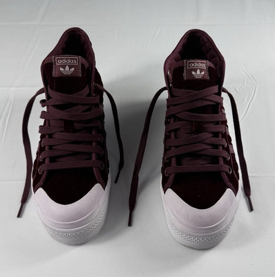 adidas Nizza Mid Top Victory Crimson/Cloud White Velvet H02701