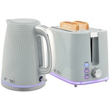 HOMCOM Rapid Boil Kettle and Toaster Set Crumb Tray, 1.7L 3000W