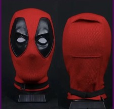 Deadpool Full Face Adjustable Mask Red Black White Mesh Eyes Cosplay Halloween
