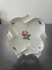 Augarten Wiener Rose Glass Ashtray Vintage Used Decorative Collectible