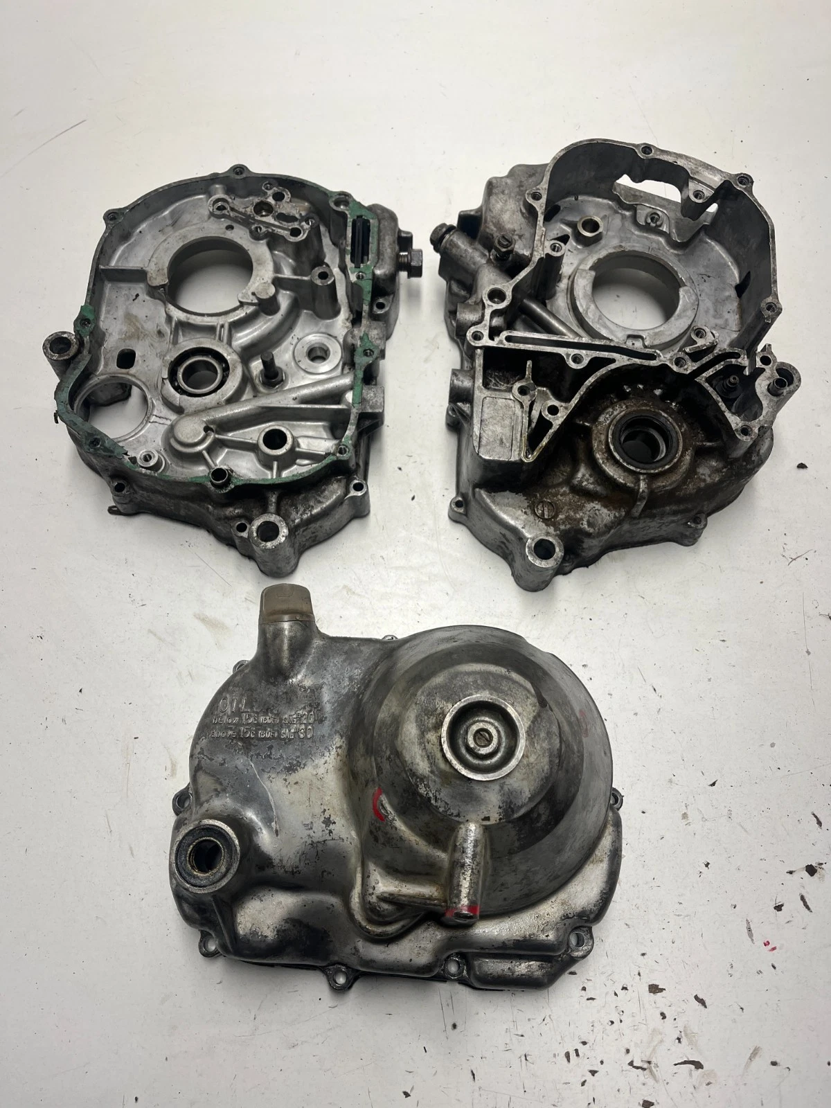 73 1973 Honda Trail 90 CT90 OEM Engine Motor Crankcase Cases Clutch Cover READ