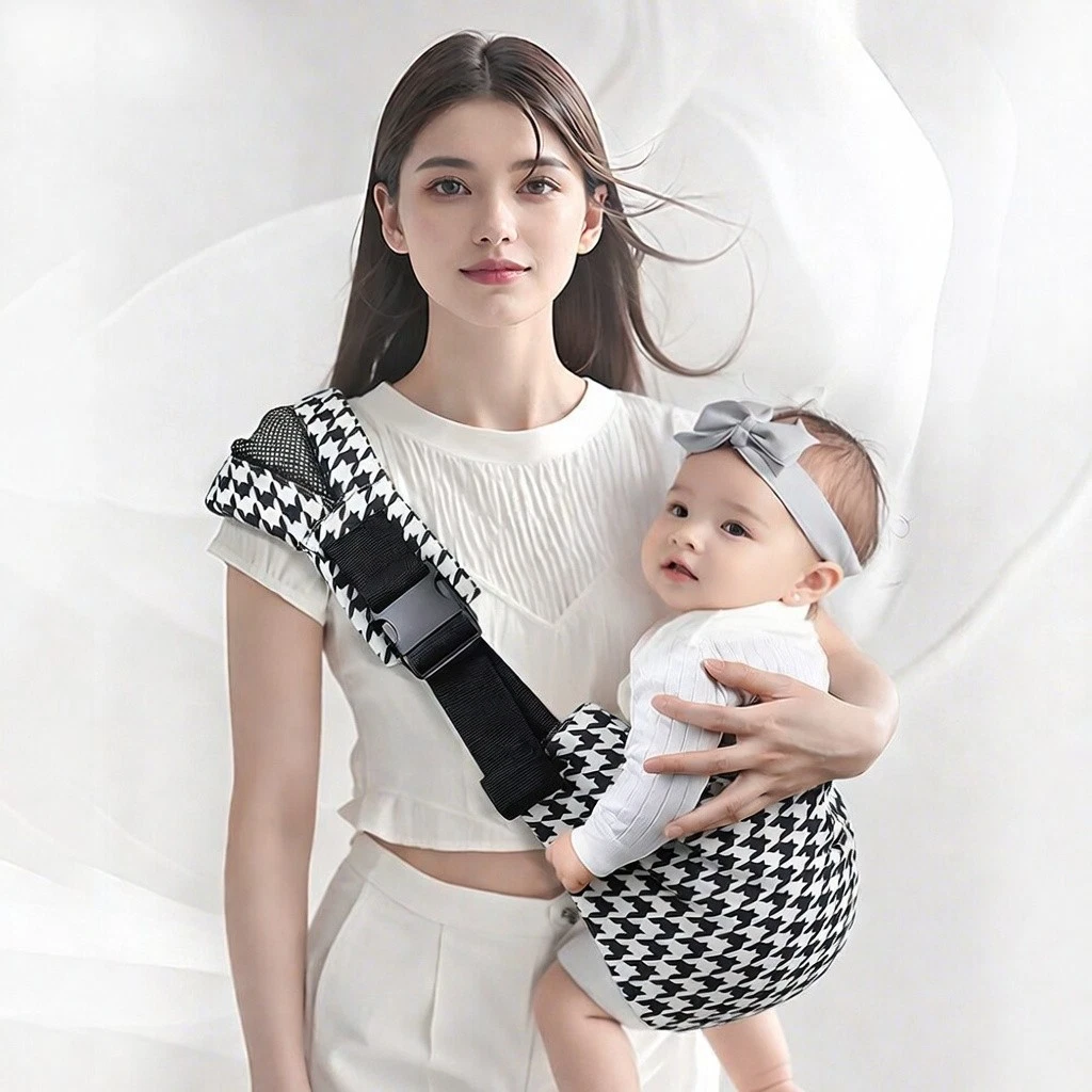 Baby Sling Carrier for Newborn to Toddler Adjustable One-Shoulder Design Fabric