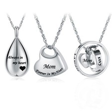 Cremation Urn Necklace for Ashes Urn Jewelry Forever in My Heart Keepsake Memori