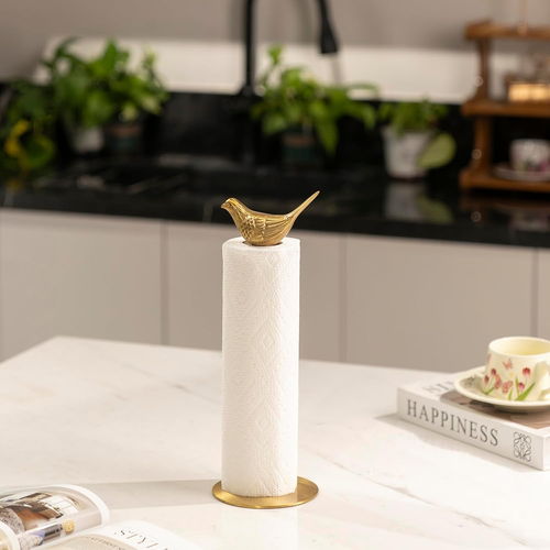 Luxurious Gold Paper Towel Holder Countertop,Brass Paper Towel Holder for Kitche - Picture 7 of 12