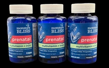 💖 Lot of 3 Mommy’s Bliss Prenatal Multivitamin + Iron 45 Caps Each EXP 03/26 💊