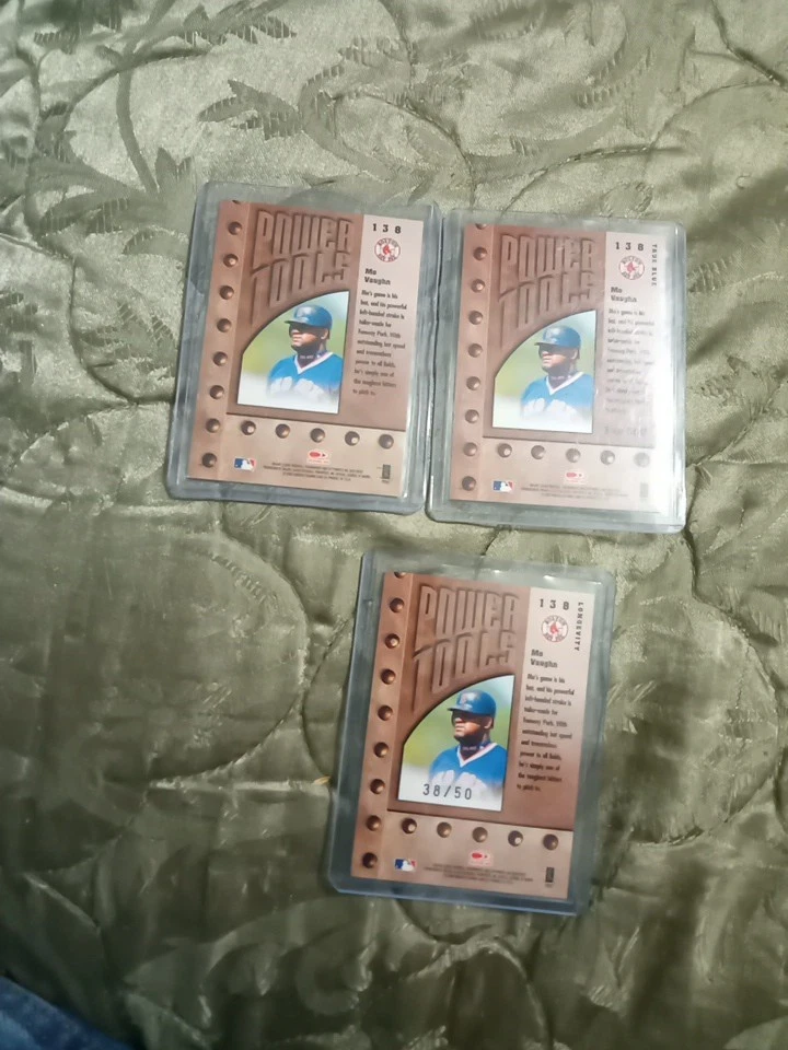 Tarjeta de longevidad Mo Vaughn 1998 Leaf Rookies & Stars #138 #38/50 súper rara  Foto 3 de 4