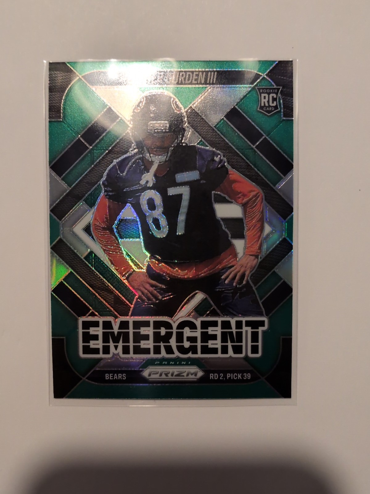 2025 Panini Prizm - Emergent Luther Burden #19 Green Prizm (RC)