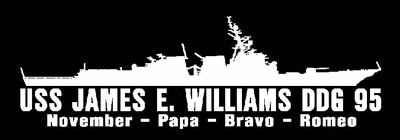 USS JAMES E WILLIAMS DDG 95 Silhouette Decal U S Navy Military