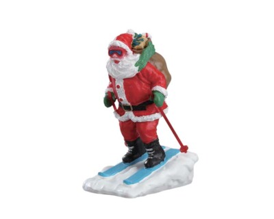 Lemax Weihnachtsdorf Weihnachtsmann mit Ski Winter Deko Weihnachten Deko Figuren