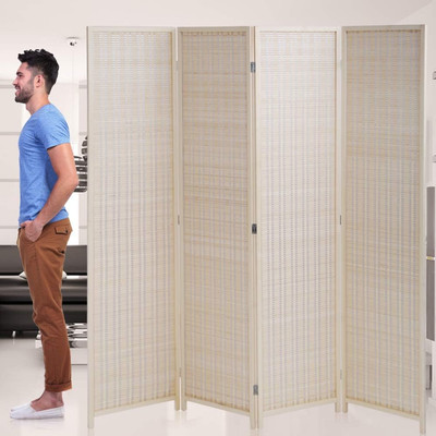 Room Divider Privacy Screen Folding 4 Panel 72 Inches High Portable Room Seperat