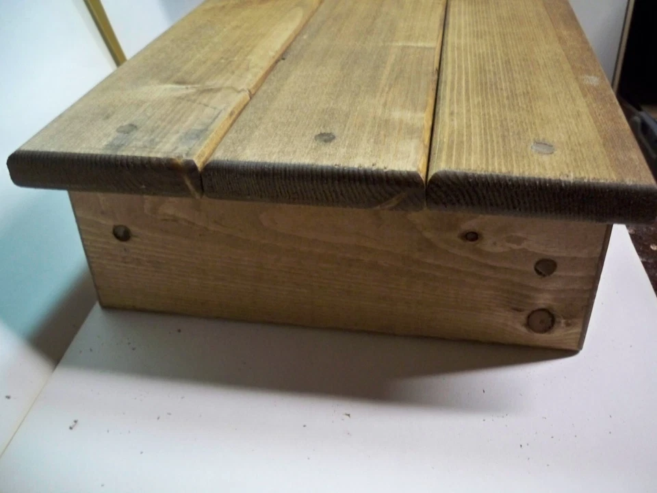 4" Handcrafted Wooden Step Stool, 4" high, Pine Early American Stain - Image 2 of 4