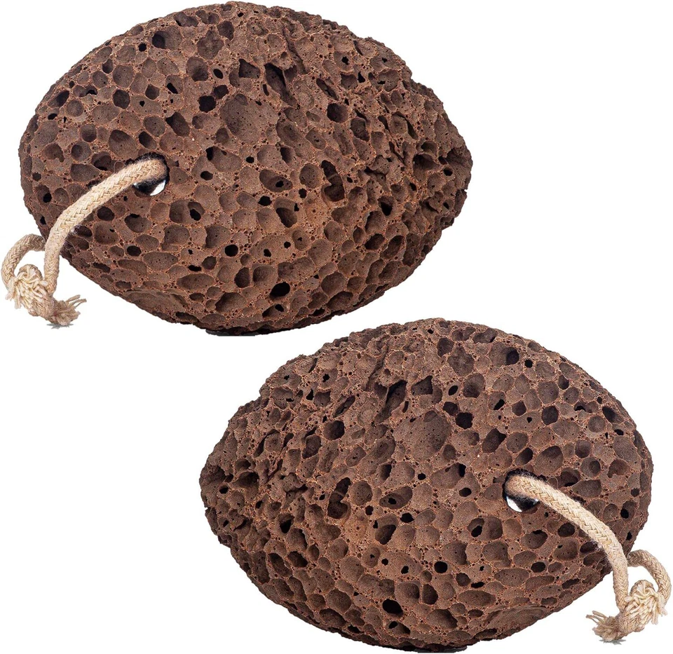 2 Pcs Volcanic Lava Pumice Stone Natural Callus Remover Exfoliator For Feet Hand