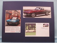 The 1966 Chevy Corvette Stingray & First day Cover honoring the 1953 Corvette