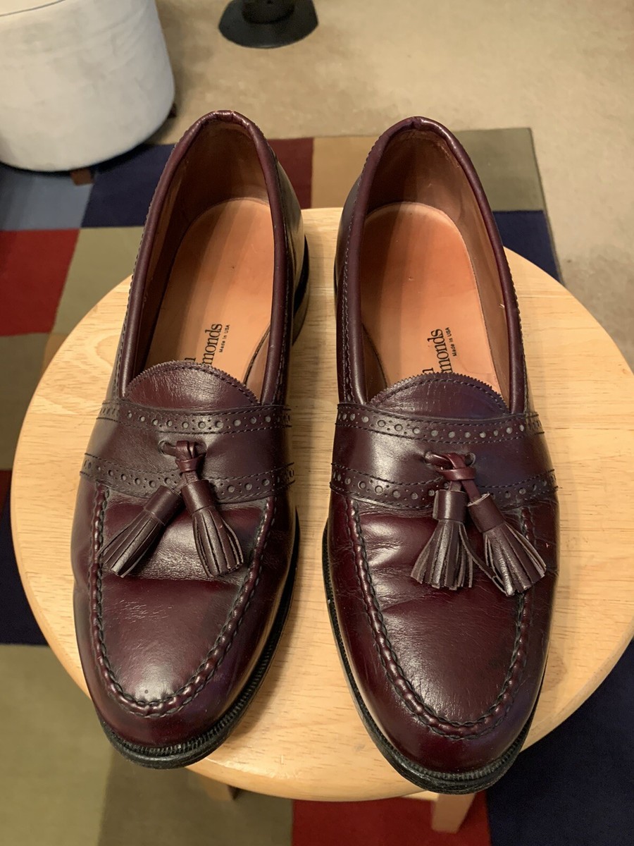 Allen Edmonds Harvard Brown Mens US9C Leather USA Tassel 