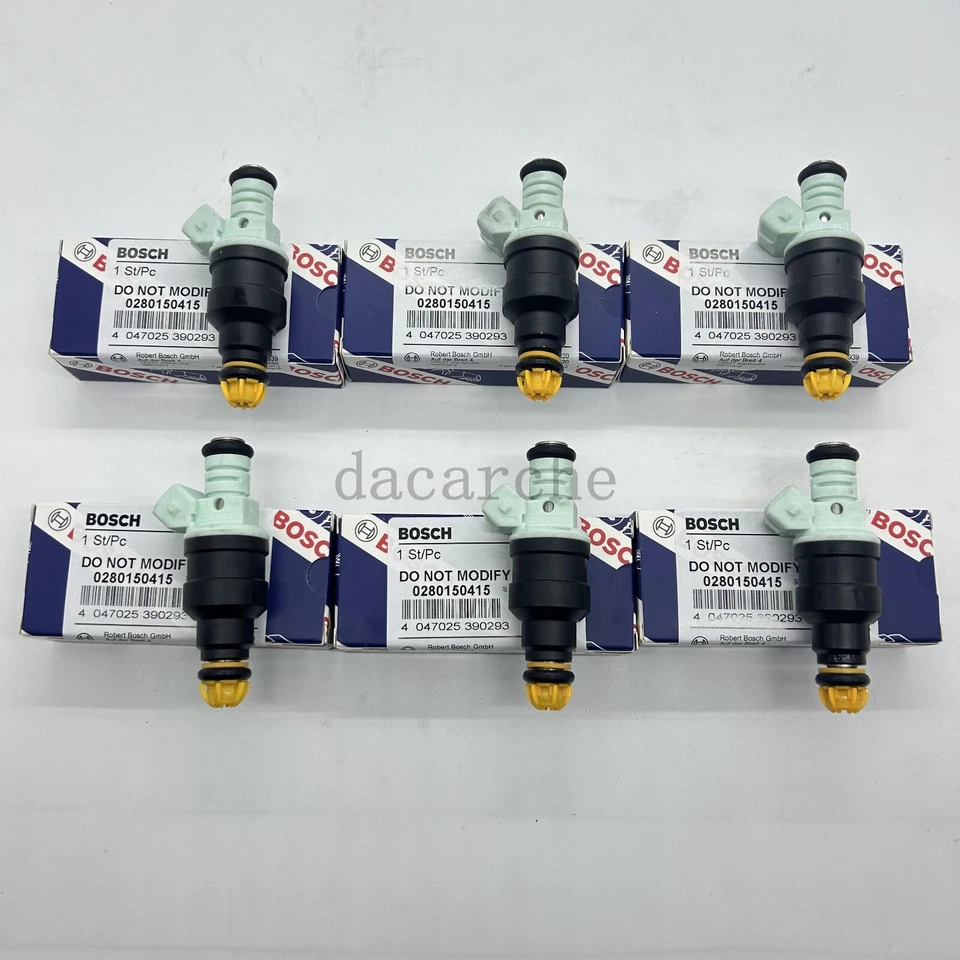 6PCS Fuel Injectors 0280150415 Fits For BMW 323i 325i 525i M3 Flow Matched NEW Foto 2 de 4