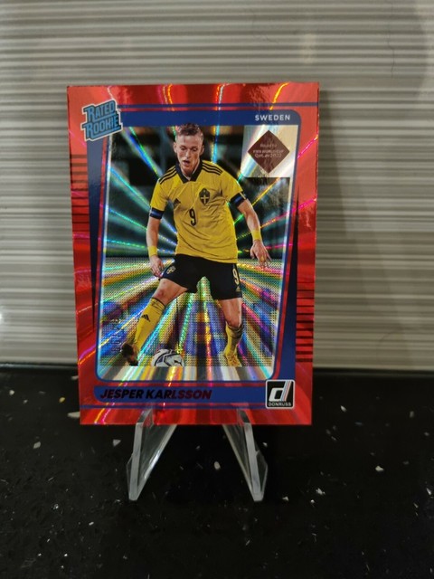 Jesper Karlsson 2021-22 Panini Donruss Road to Qatar Rated Rookie RED /99