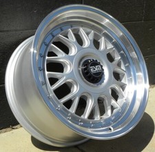 SV 17X8.5 +20 ESM-004M 4X114.3 SILVER WHEELS FITS DATSUN 240Z 240SX S13 4X4.5