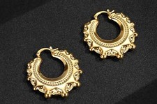 Victorian Gold-Filled Gypsy Creole Hoop Earrings | 20mm 40mm |GF Gift Women Teen