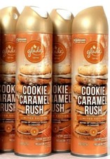 4 Glade 8 Oz Limited Edition Cookie Caramel Rush Essential Oils Infused Spray
