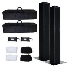 ProX XT-SQ328 3.28ft 1m Square Truss Segments Pair  White  Black Covers i...