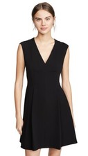 NWT: Theory Women's Black Pleated Crepe Dress Size 6, Orig 325
