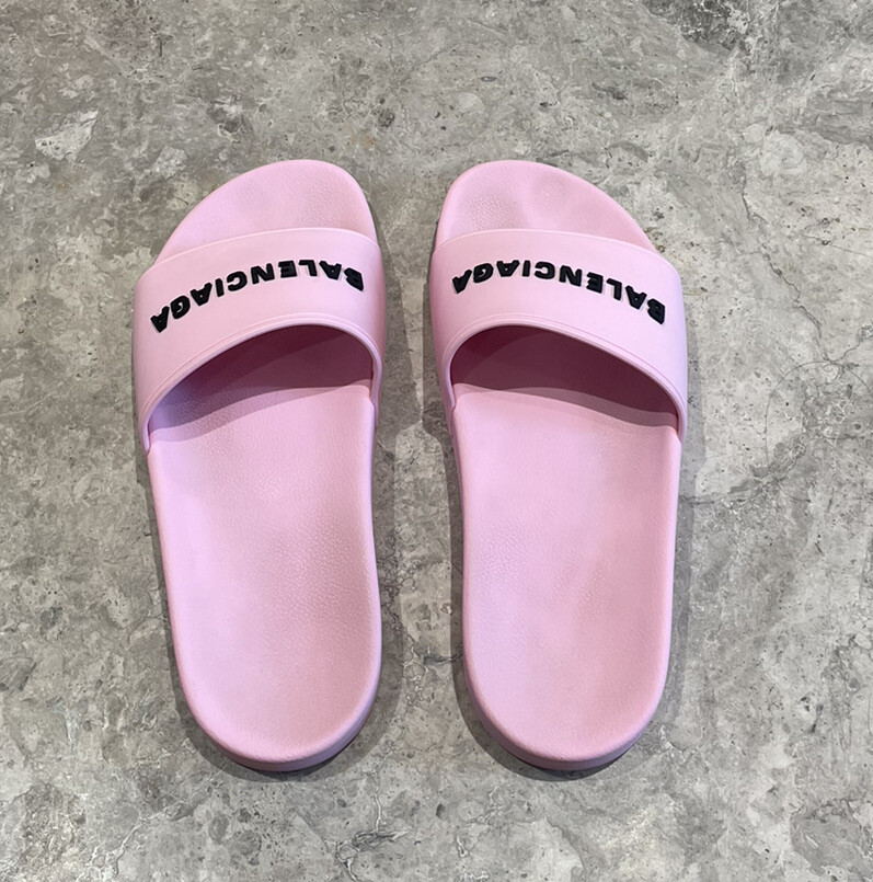 BALENCIAGA Women's Piscine Logo Rubber Pool Slide Sandals