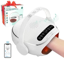Snailax Hand Massager with Heat Cordless,Bluetooth Speaker,App Control,Gift