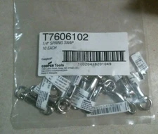Cooper Tools Swivel Round Eye Spring Snap 1/4", 10 Per Bag  FREE SHIPPING 