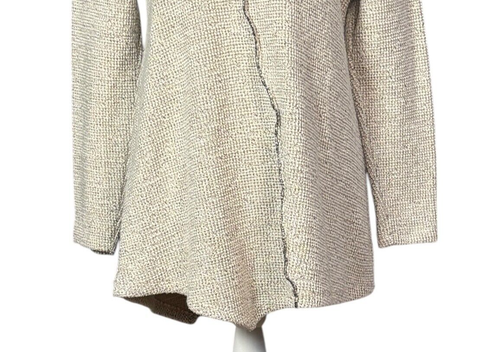 Ali Miles Sweater Size Large Cowl Neck Tan Artsy Neutral Minimalist Long Sleeve - Picture 6 of 10