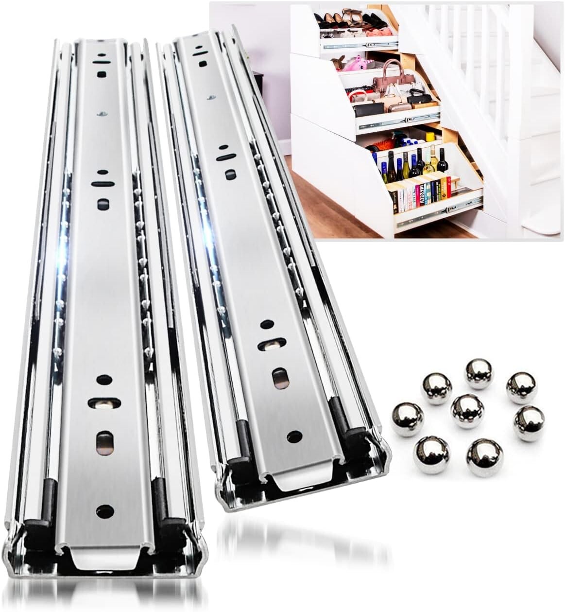 Full Extension Side Mount 12 14 16 18 20 22 24...