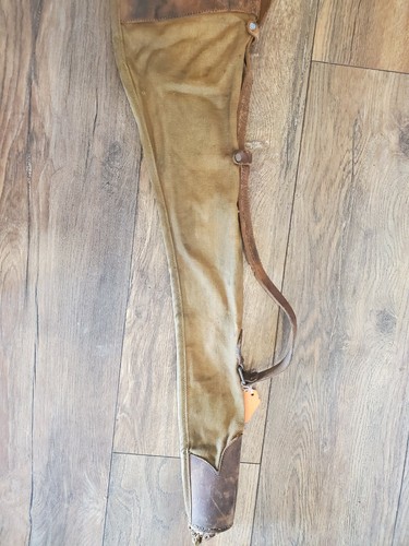 Lehman Trade Fusil Vintage Antique Canvas Leather Rifle Sleeve Collectable - Picture 3 of 8