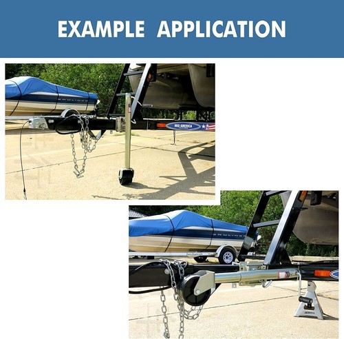 RV Boat Trailer Lift Jack Dual 6 in. Wheel Heavy Duty 2000 Lbs. Anti Rust Silver - Bild 8 von 9
