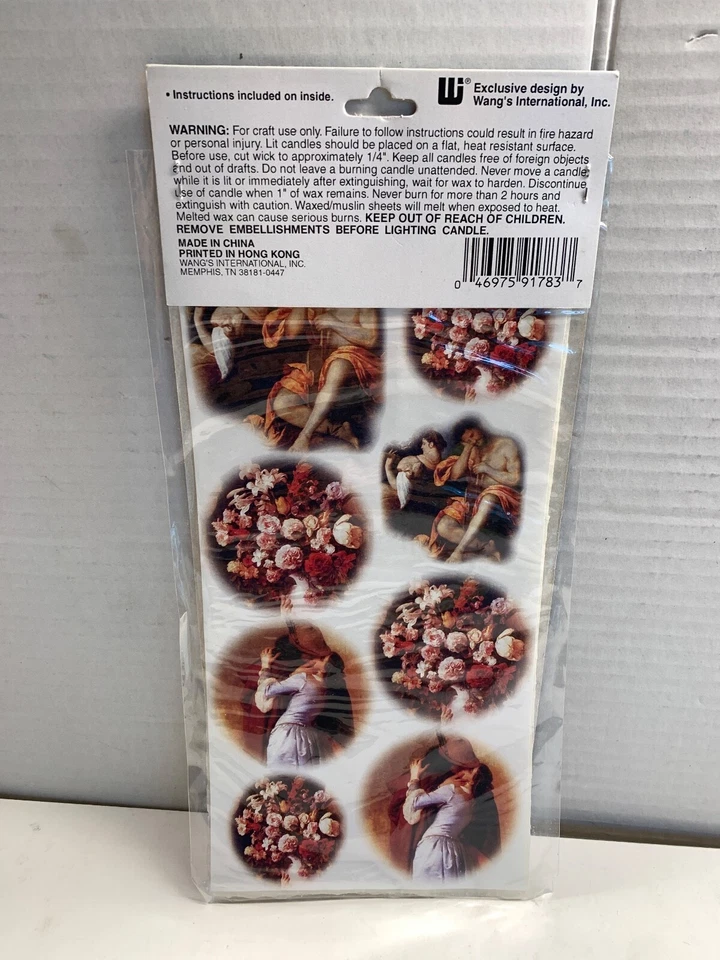 Candle Decorating Kit Wax/Muslin Sheets ANGELS LOVE ROMANCE FLOWERS Arts CRAFTS - Image 4 of 4