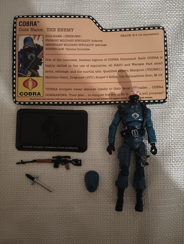 The Enemy Trooper V6 G.I. JOE COBRA 25th Anniversary LOOSE Complete X1