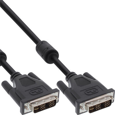 InLine  DVI-I Kabel, digital/analog, 24+5 Stecker / Stecker, Dual Link, 3m