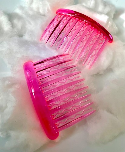 Confezione da 2 nuovi colorati pettini per capelli laterali trasparenti semplici impugnature accessori per capelli - Foto 8 di 47