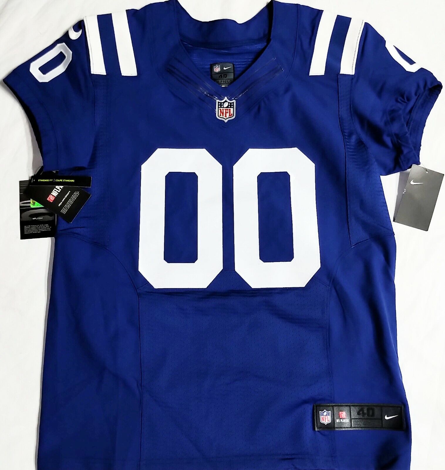 PRO ELITE-40 INDIANNAPOLIS COLTS #00 AUTHENTIC NFL NIKE JERSEY - ELASTIC  SLEEVES