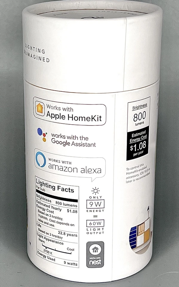 LIFX Mini White (A19) Wi-Fi Smart LED Bulb, Dimmable Warm White No Hub Required - Image 2 of 4