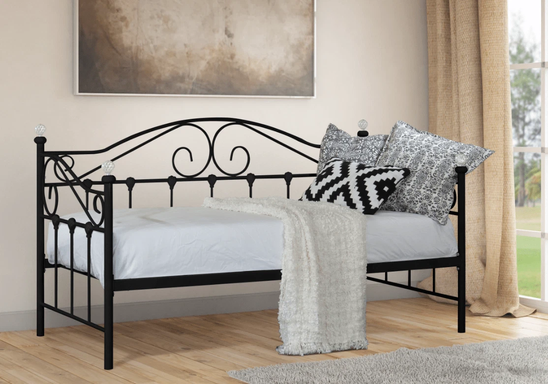 Modern Metal Daybed Frame Sofa Bed W