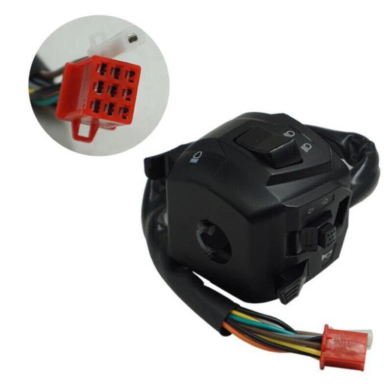 2x Interruptor de control de manillar de motocicleta 7/8" luz de señal de giro de bocina izquierda y derecha Foto 3 de 4